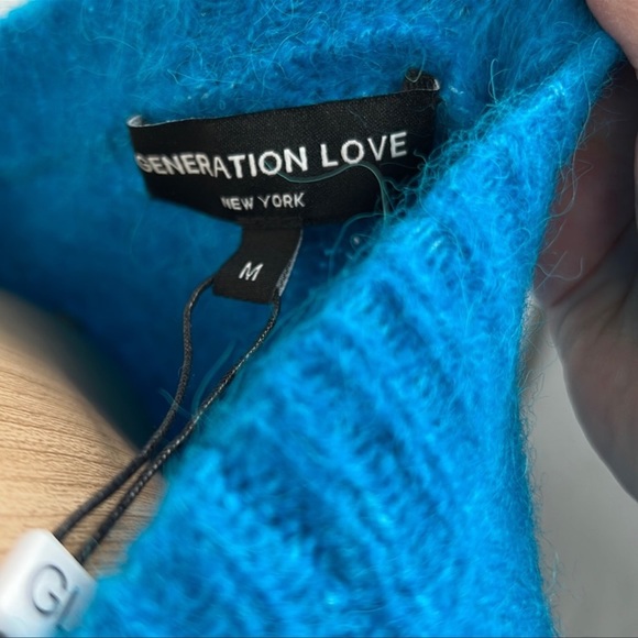 🆕Generation Love Merino/Alpaca Wool Sweater Angelina Star Teal Silver Blue - Picture 11 of 13